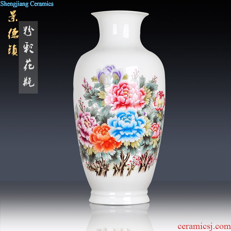 Jingdezhen ceramic vase creative dry flower flower arranging Chinese style restoring ancient ways contemporary and contracted home sitting room adornment is placed