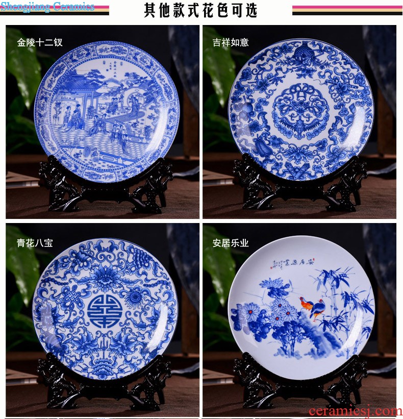 Exhibition of jingdezhen ceramics landscape plate hanging dish Furnishing articles home decoration ceramic decoration plate