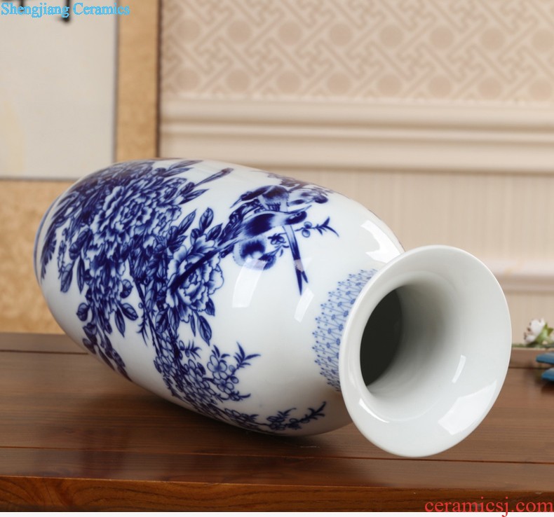 Jingdezhen ceramics large gourd vase furnishing articles contracted and contemporary home sitting room adornment rich ancient frame furnishing articles