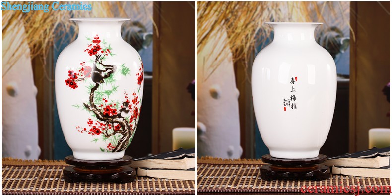 Simple black white vase furnishing articles sitting room TV ark flower arranging, jingdezhen ceramics european-style soft adornment