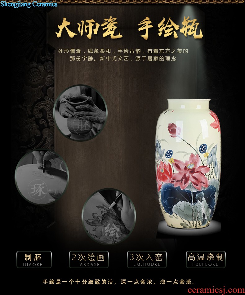 Jingdezhen hand-painted ceramics of blue and white porcelain vase Imitation of classical Ming and qing dynasties antique rich ancient frame furnishing articles Household act the role ofing is tasted