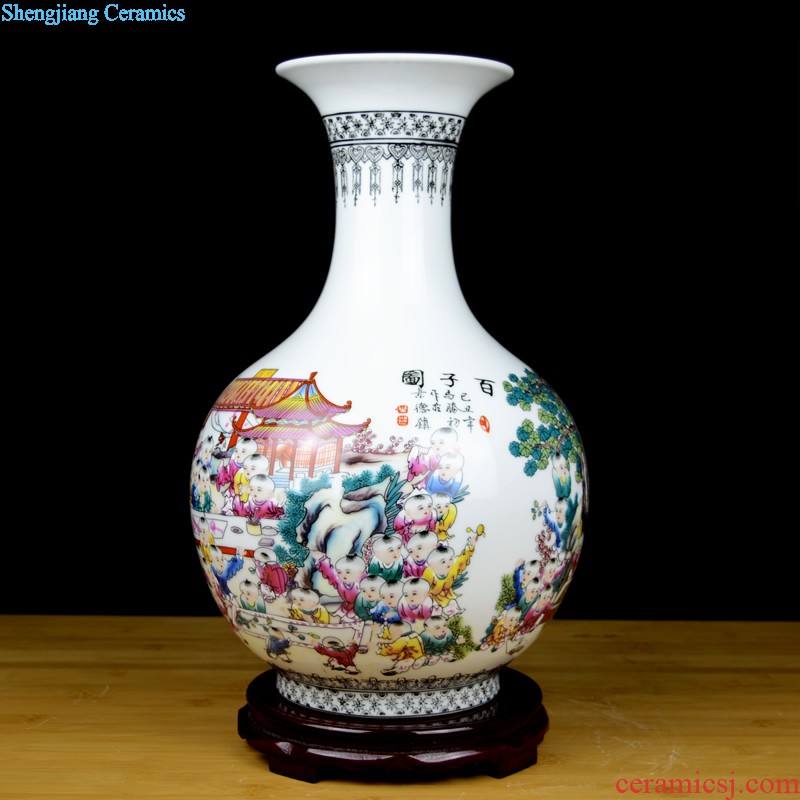 Corrugated ceramic white floret bottle Contemporary and contracted sitting room dry flower suit flower arranging, table decorations furnishing articles