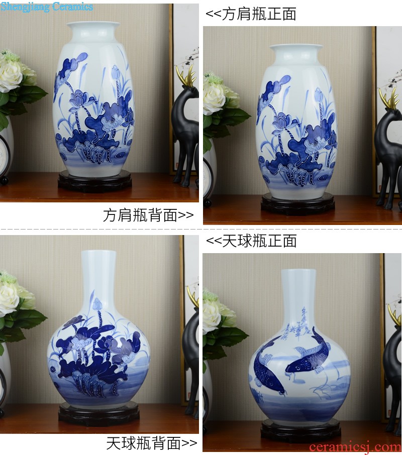 Art kiln porcelain vase decoration Flower glaze olive bottle Modern home furnishing articles porcelain arts and crafts