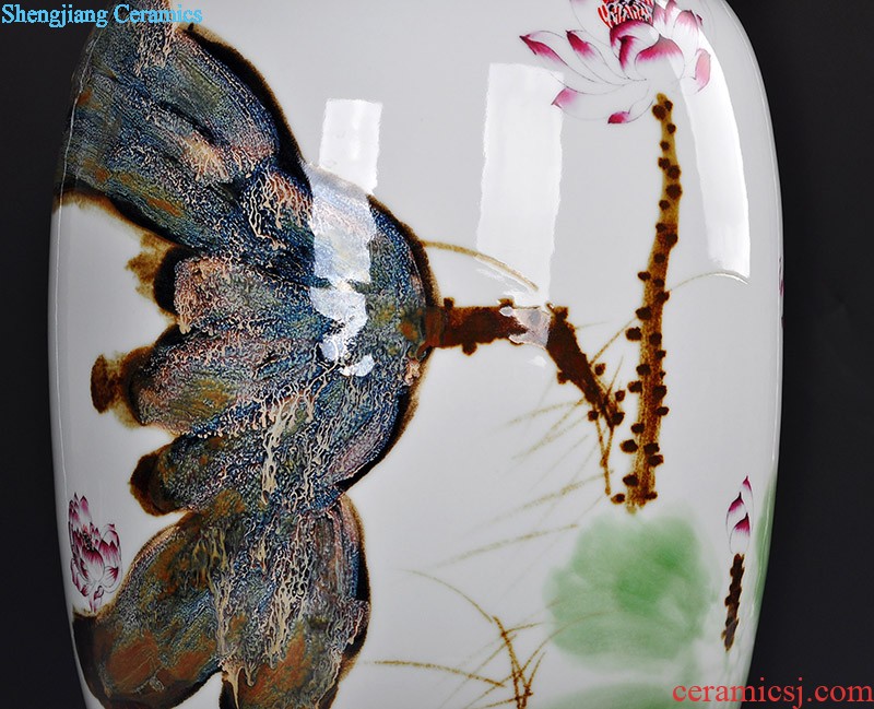 Imitation Ming jiajing colorful fish grain furnishing articles cover pot of archaize of jingdezhen porcelain arts and crafts The sitting room of Chinese style to decorate