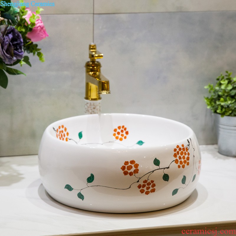 On the ceramic bowl lavatory art basin round continental basin toilet lavabo wash basin filled with flowers