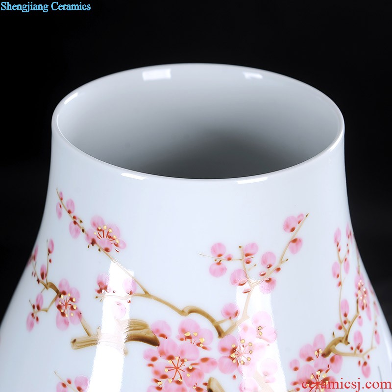 The modern home decoration ceramic floor vase hand-painted handicraft furnishing articles 70 cm wine sitting room decoration of ikea