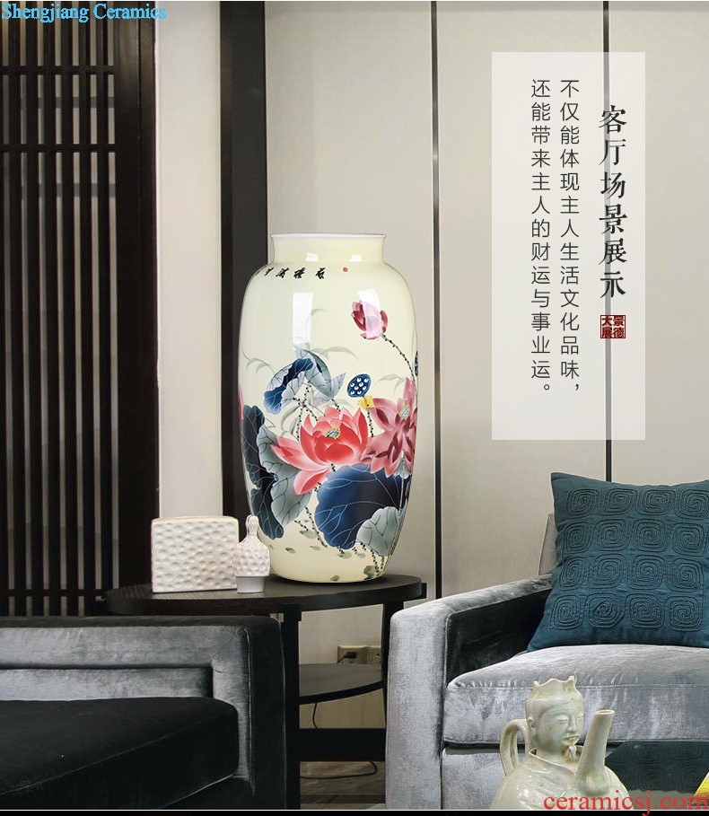 Jingdezhen hand-painted ceramics of blue and white porcelain vase Imitation of classical Ming and qing dynasties antique rich ancient frame furnishing articles Household act the role ofing is tasted