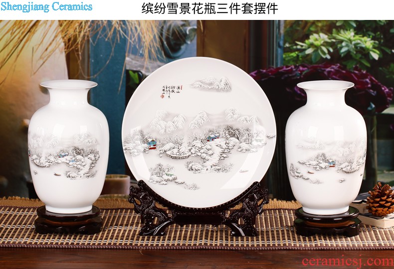 Simple black white vase furnishing articles sitting room TV ark flower arranging, jingdezhen ceramics european-style soft adornment