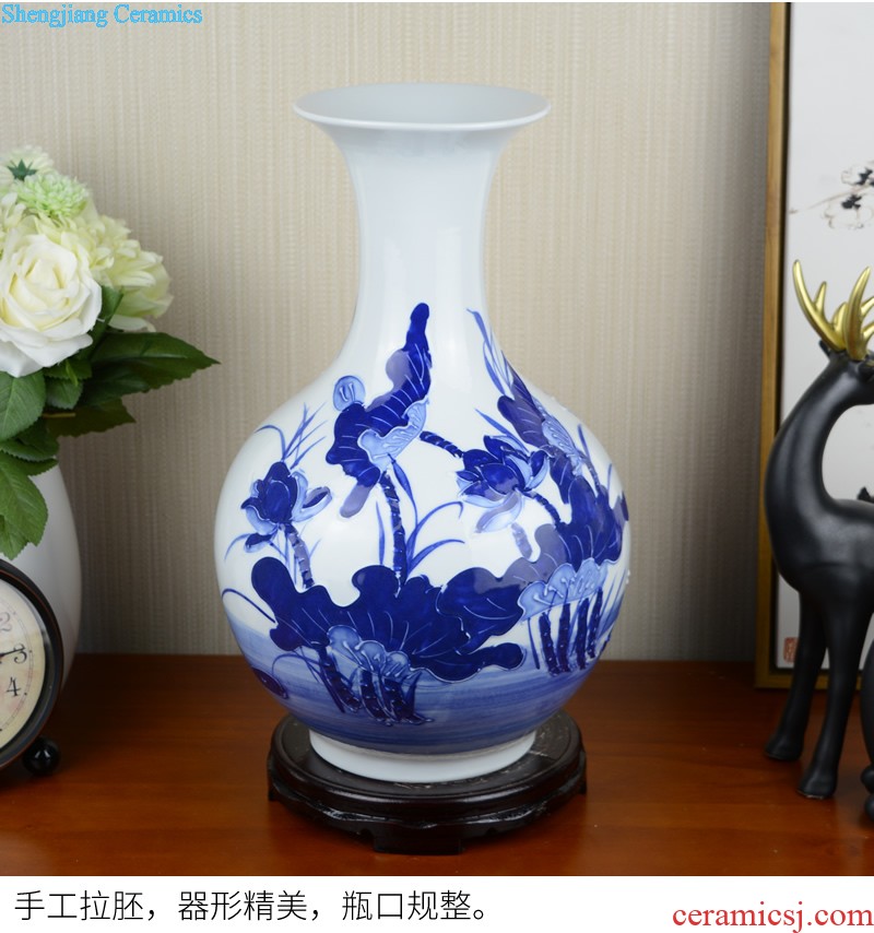 Art kiln porcelain vase decoration Flower glaze olive bottle Modern home furnishing articles porcelain arts and crafts