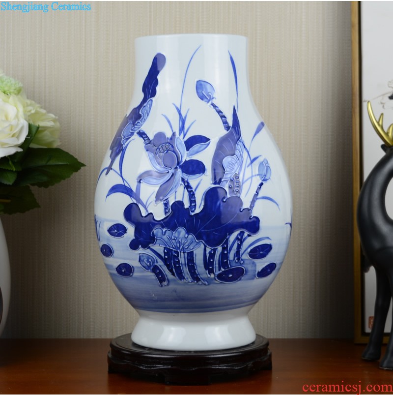 Art kiln porcelain vase decoration Flower glaze olive bottle Modern home furnishing articles porcelain arts and crafts