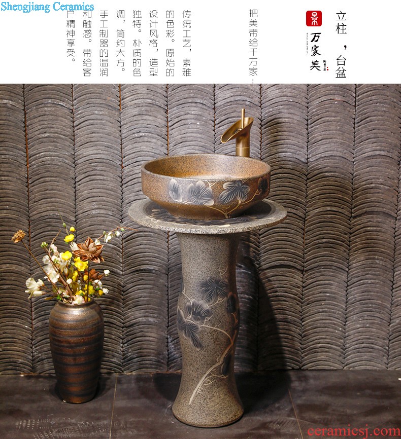 The stage basin of jingdezhen ceramic lavabo that defend bath lavatory basin art basin
