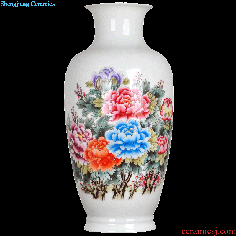 Jingdezhen ceramic vase creative dry flower flower arranging Chinese style restoring ancient ways contemporary and contracted home sitting room adornment is placed