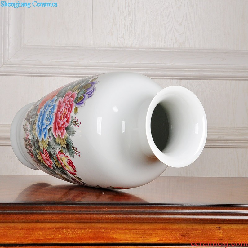 Jingdezhen ceramic vase creative dry flower flower arranging Chinese style restoring ancient ways contemporary and contracted home sitting room adornment is placed