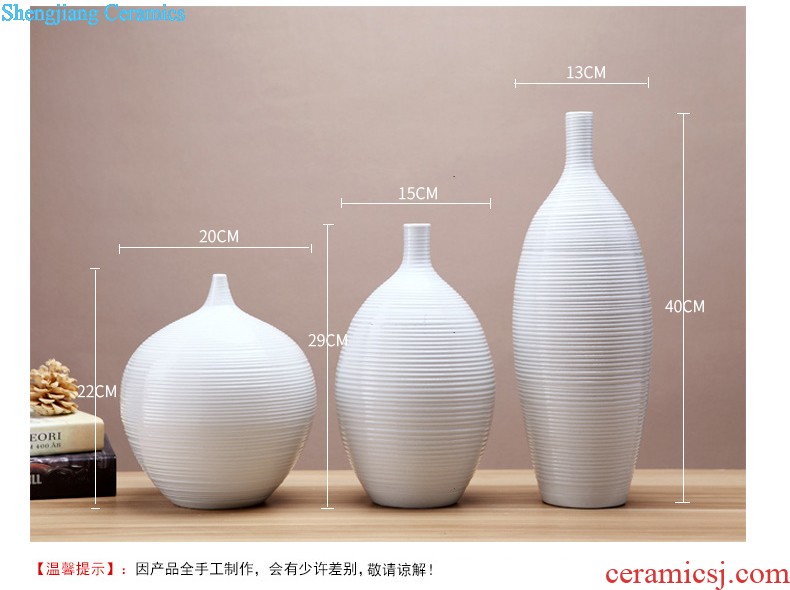 Archaize of jingdezhen ceramic kiln crack shadow blue glaze vase household adornment handicraft decoration furnishing articles sitting room