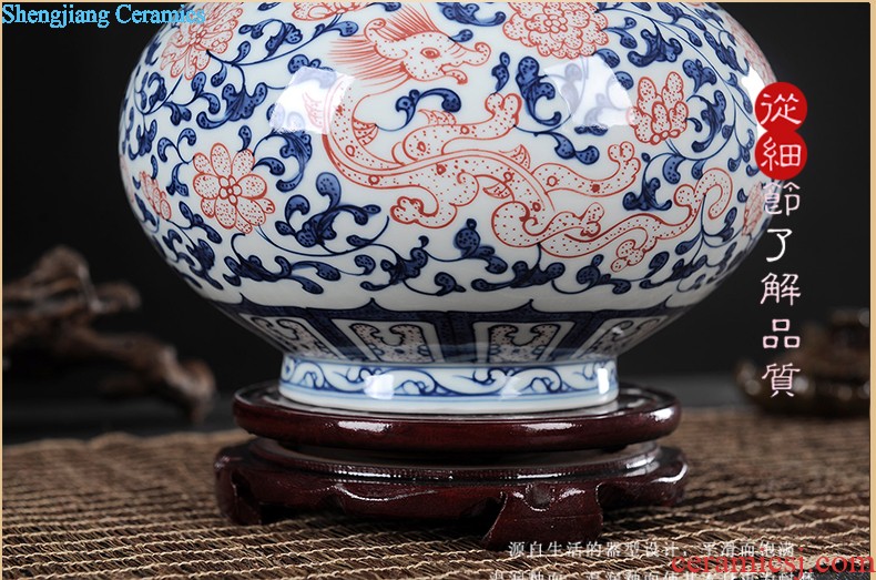 Jingdezhen blue and white porcelain features handmade ceramic vase Mei bottles of antique vase sitting room place home decoration