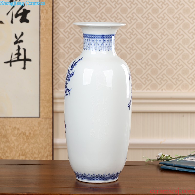 Jingdezhen ceramics large gourd vase furnishing articles contracted and contemporary home sitting room adornment rich ancient frame furnishing articles