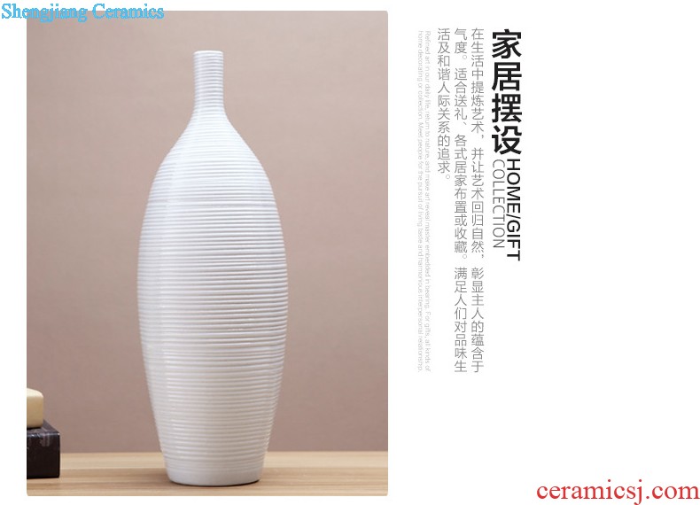 Archaize of jingdezhen ceramic kiln crack shadow blue glaze vase household adornment handicraft decoration furnishing articles sitting room