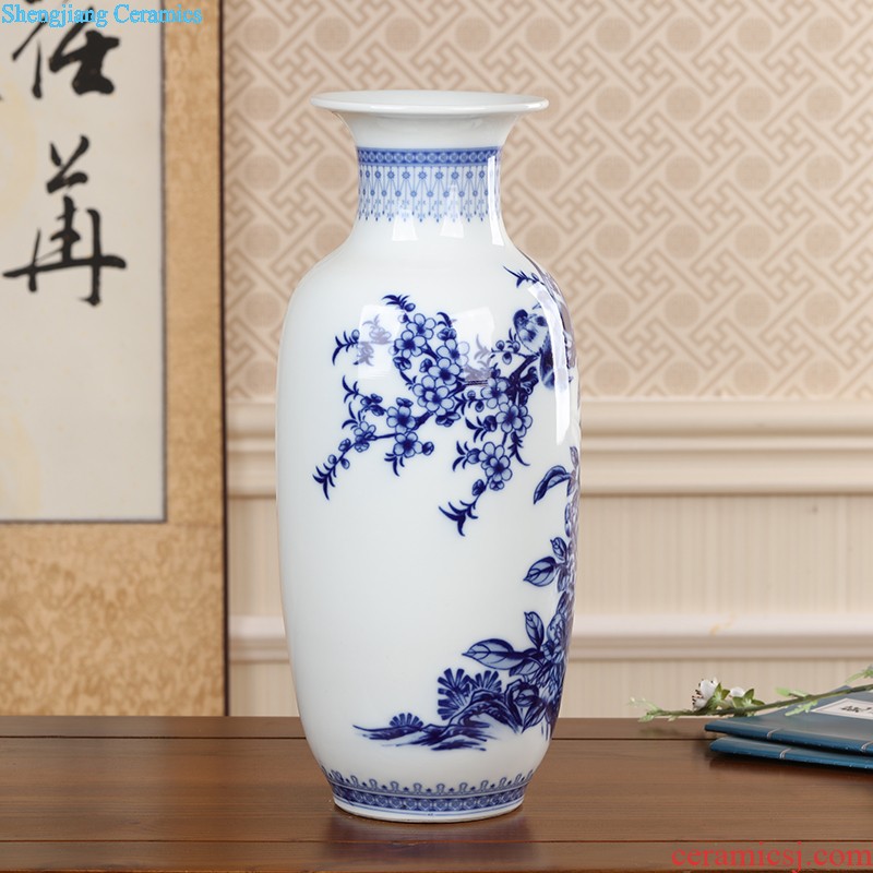 Jingdezhen ceramics large gourd vase furnishing articles contracted and contemporary home sitting room adornment rich ancient frame furnishing articles