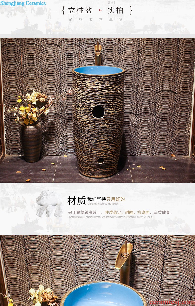 M us-taiwan toilet ceramic basin to increase the sink lavatory basin golden art on stage