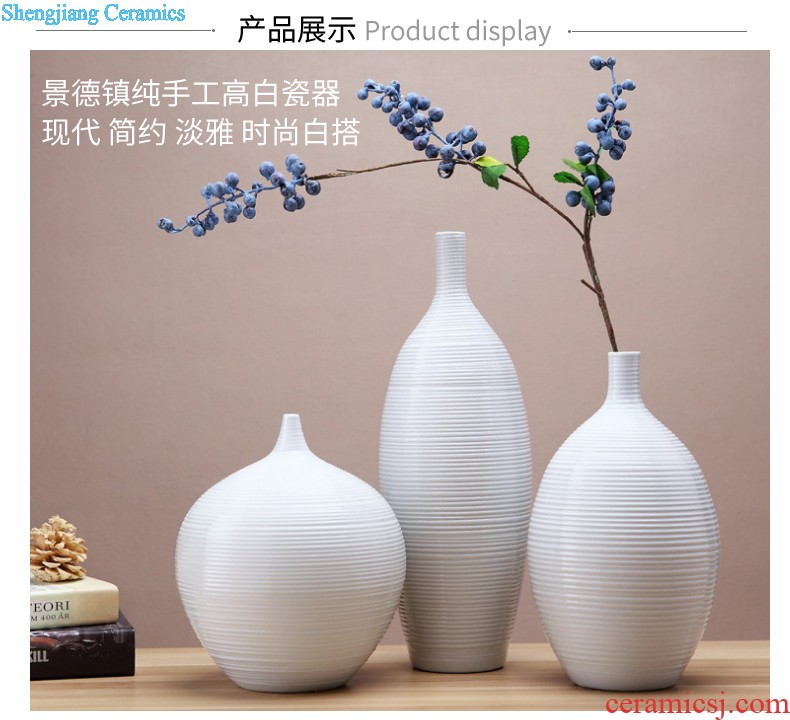 Archaize of jingdezhen ceramic kiln crack shadow blue glaze vase household adornment handicraft decoration furnishing articles sitting room