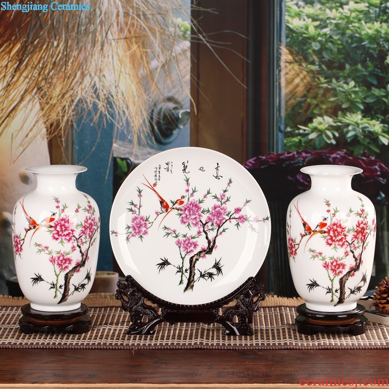 Simple black white vase furnishing articles sitting room TV ark flower arranging, jingdezhen ceramics european-style soft adornment