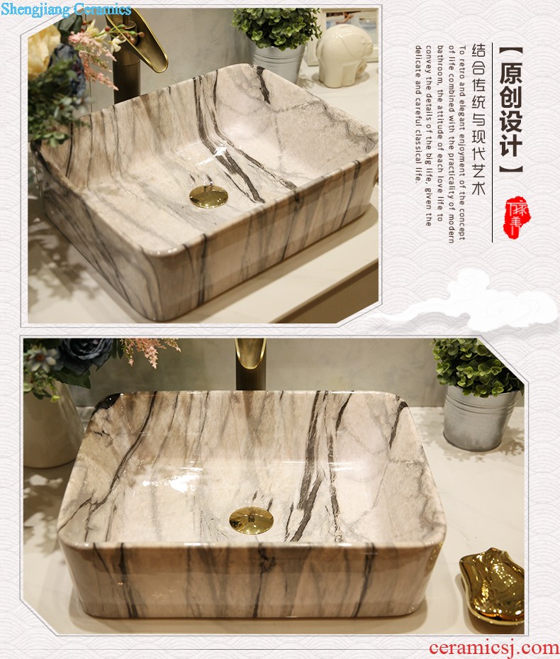 M beautiful stage basin sink ceramic sanitary ware art of the basin that wash a face wash basin Waist drum marble