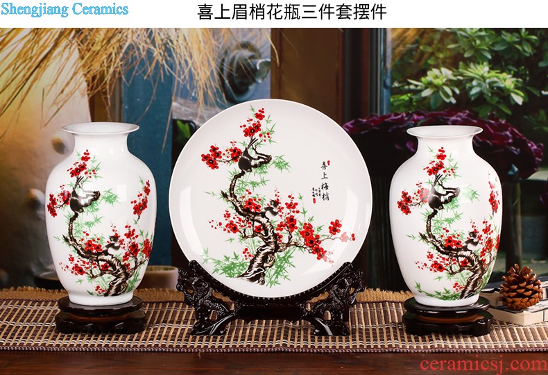 Simple black white vase furnishing articles sitting room TV ark flower arranging, jingdezhen ceramics european-style soft adornment