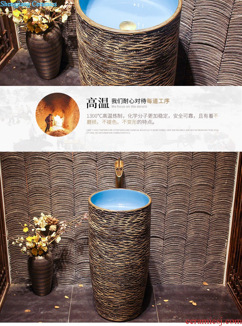 M us-taiwan toilet ceramic basin to increase the sink lavatory basin golden art on stage