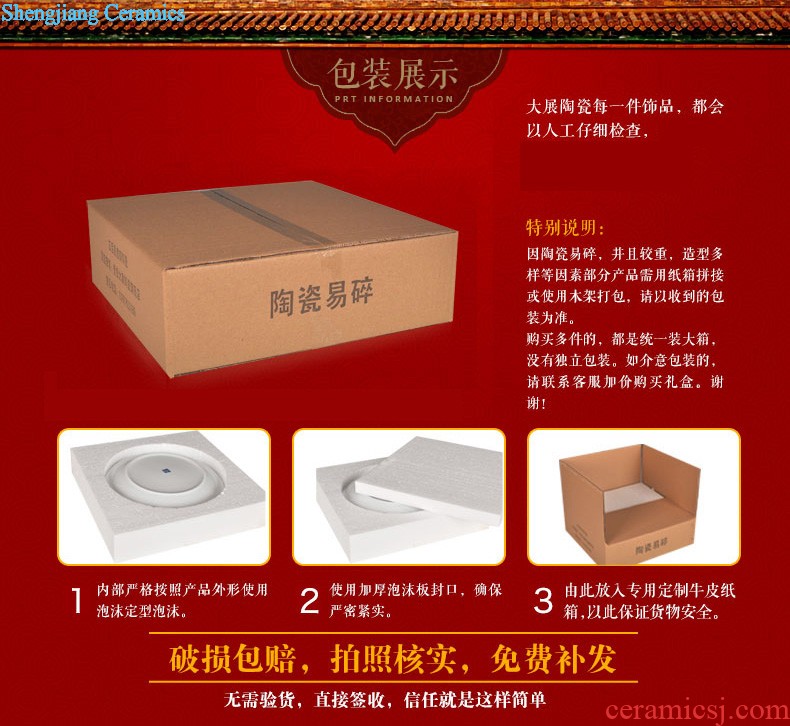 Jingdezhen large store tea caddy seven cakes Puer tea cylinder full manual sealing up POTS ceramic tea set