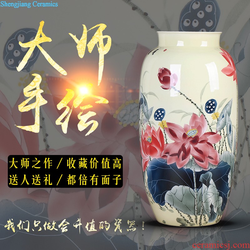 Jingdezhen hand-painted ceramics of blue and white porcelain vase Imitation of classical Ming and qing dynasties antique rich ancient frame furnishing articles Household act the role ofing is tasted