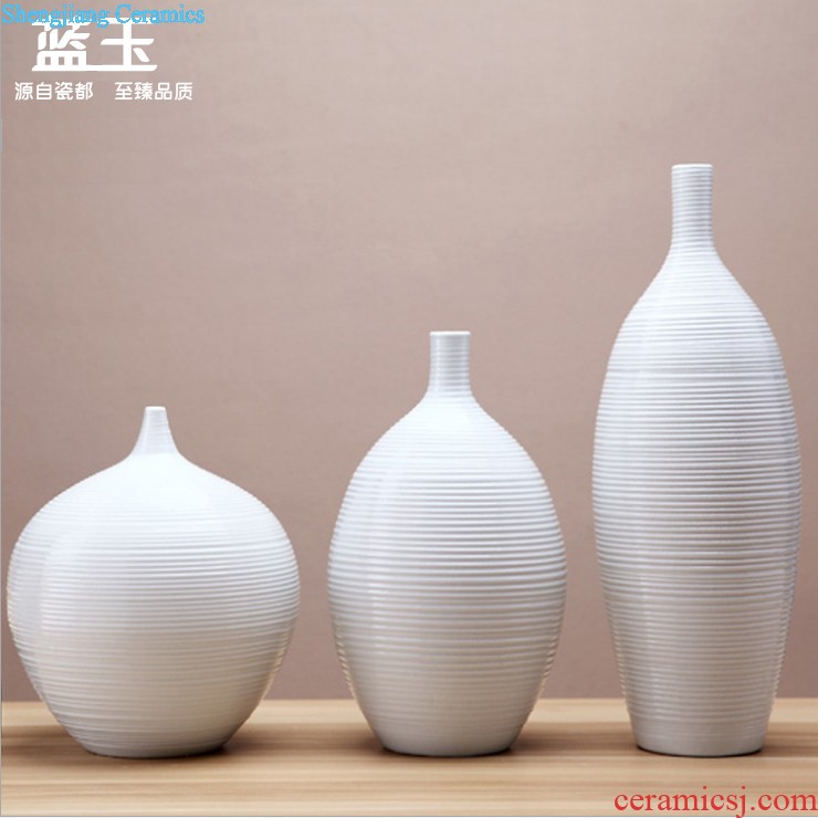 Archaize of jingdezhen ceramic kiln crack shadow blue glaze vase household adornment handicraft decoration furnishing articles sitting room