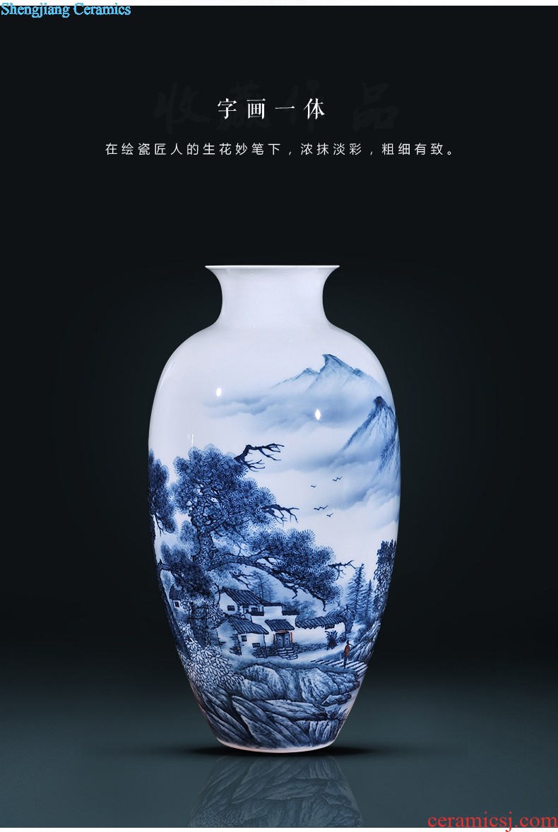Jingdezhen ceramics powder enamel vase modern fashionable sitting room adornment handicraft decoration TV ark furnishing articles