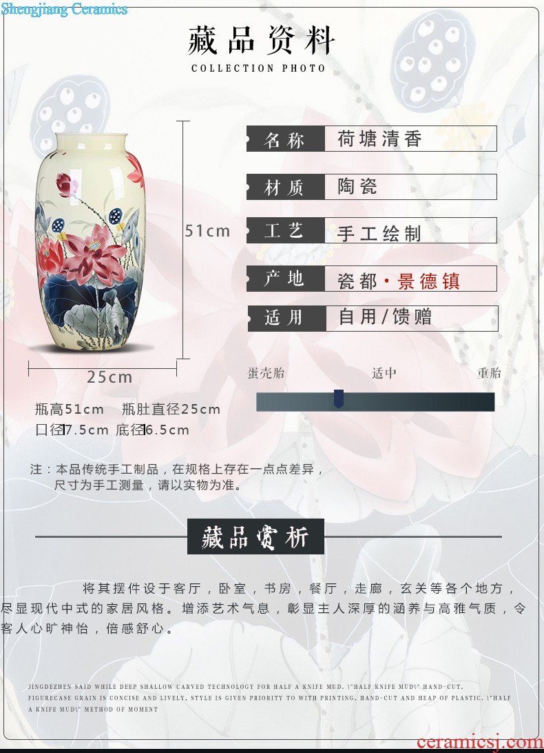 Jingdezhen hand-painted ceramics of blue and white porcelain vase Imitation of classical Ming and qing dynasties antique rich ancient frame furnishing articles Household act the role ofing is tasted