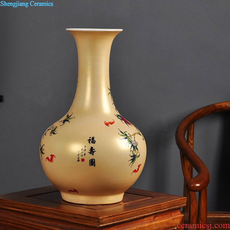 Imitation Ming and qing dynasties classical Chinese style furnishing articles ceramics large plate decoration Jingdezhen handmade crafts