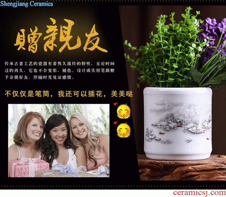 Big vase is pure and fresh and hydroponic flower implement jingdezhen ceramic flower arrangement sitting room modern household adornment furnishing articles