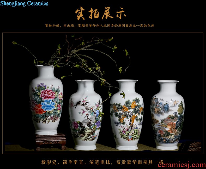 Jingdezhen ceramic vase creative dry flower flower arranging Chinese style restoring ancient ways contemporary and contracted home sitting room adornment is placed