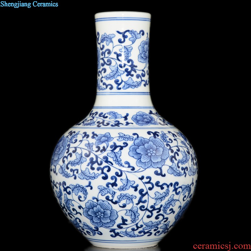 Jingdezhen ceramics glaze crystal vase flower arranging flowers sitting room, the new Chinese style household adornment handicraft furnishing articles