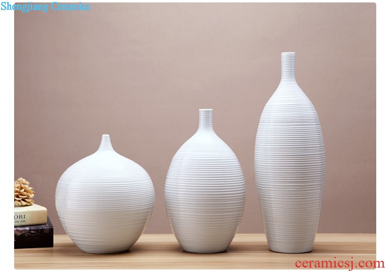 Archaize of jingdezhen ceramic kiln crack shadow blue glaze vase household adornment handicraft decoration furnishing articles sitting room