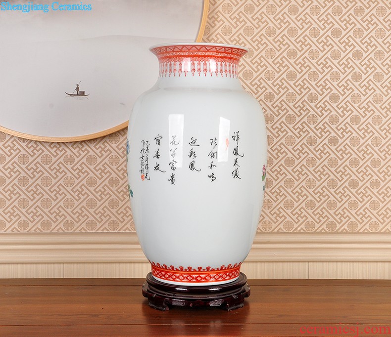 Jingdezhen ceramic vases, small place large antique hand-painted home sitting room of blue and white porcelain decoration zen arts and crafts