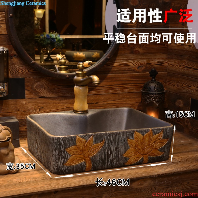 Jia depot retro personality art basin stage basin ceramic wash basin archaize square toilet lavabo