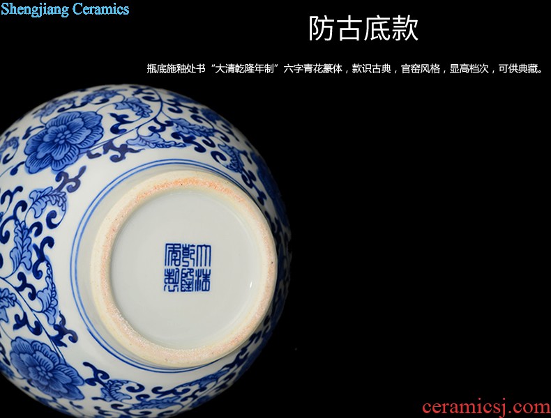 Jingdezhen ceramics glaze crystal vase flower arranging flowers sitting room, the new Chinese style household adornment handicraft furnishing articles