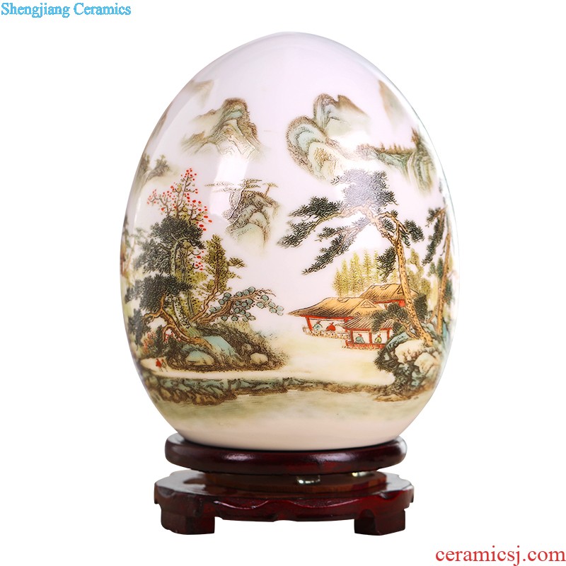 Small white ceramic vase furnishing articles home sitting room adornment porcelain handicraft creative wine porch decoration of Chinese style
