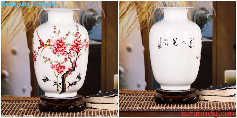 Simple black white vase furnishing articles sitting room TV ark flower arranging, jingdezhen ceramics european-style soft adornment