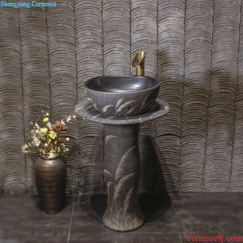 Toilet is ceramic art basin mop mop pool pool one-piece mop pool diameter 40 cm archaistic design