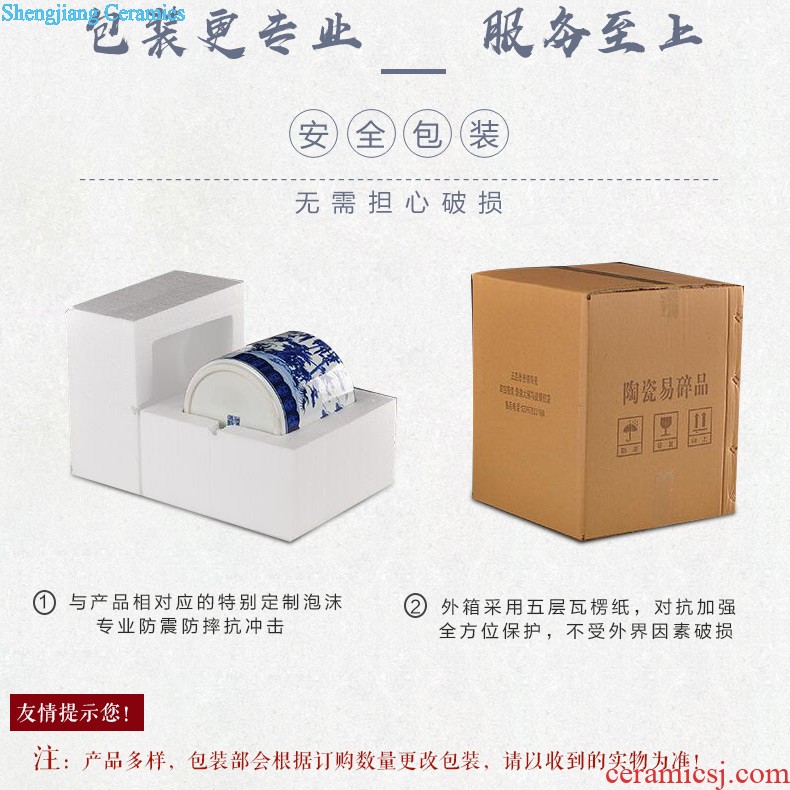 Jingdezhen porcelain brush pot mesa place office to receive a study creative style restoring ancient ways stationery business gifts