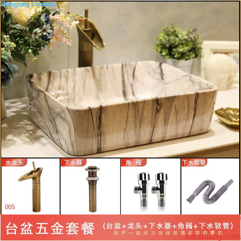 M beautiful stage basin sink ceramic sanitary ware art of the basin that wash a face wash basin Waist drum marble