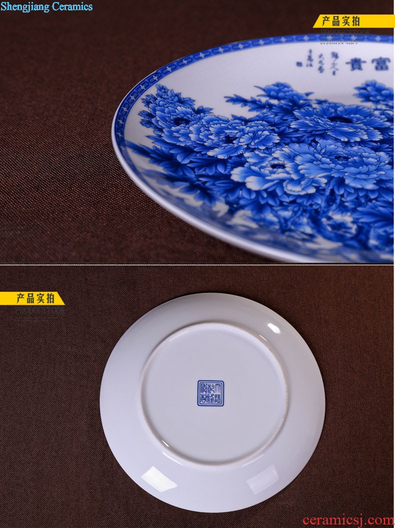 Exhibition of jingdezhen ceramics landscape plate hanging dish Furnishing articles home decoration ceramic decoration plate