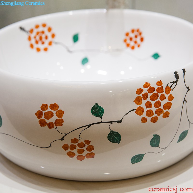 On the ceramic bowl lavatory art basin round continental basin toilet lavabo wash basin filled with flowers