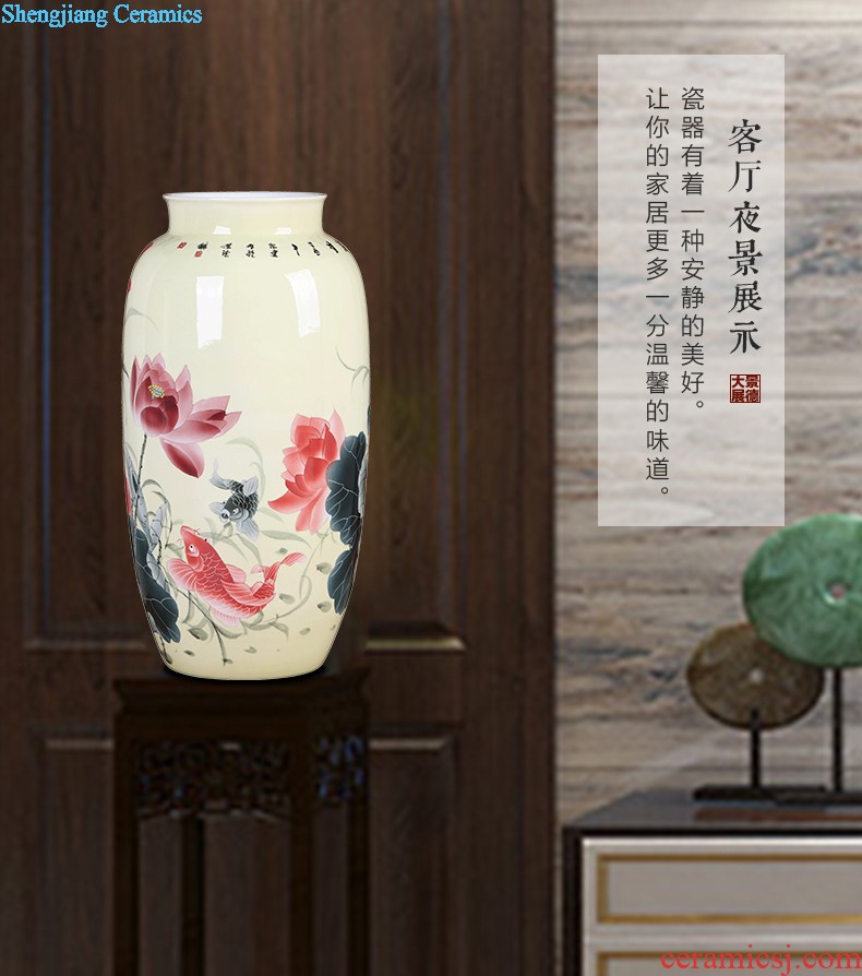 Jingdezhen hand-painted ceramics of blue and white porcelain vase Imitation of classical Ming and qing dynasties antique rich ancient frame furnishing articles Household act the role ofing is tasted