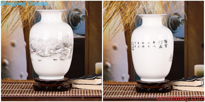 Simple black white vase furnishing articles sitting room TV ark flower arranging, jingdezhen ceramics european-style soft adornment